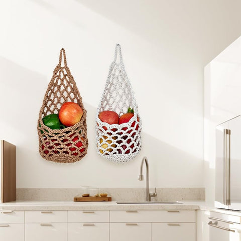GGMOVE jute hanging basket highlights craft and stores small items neatly