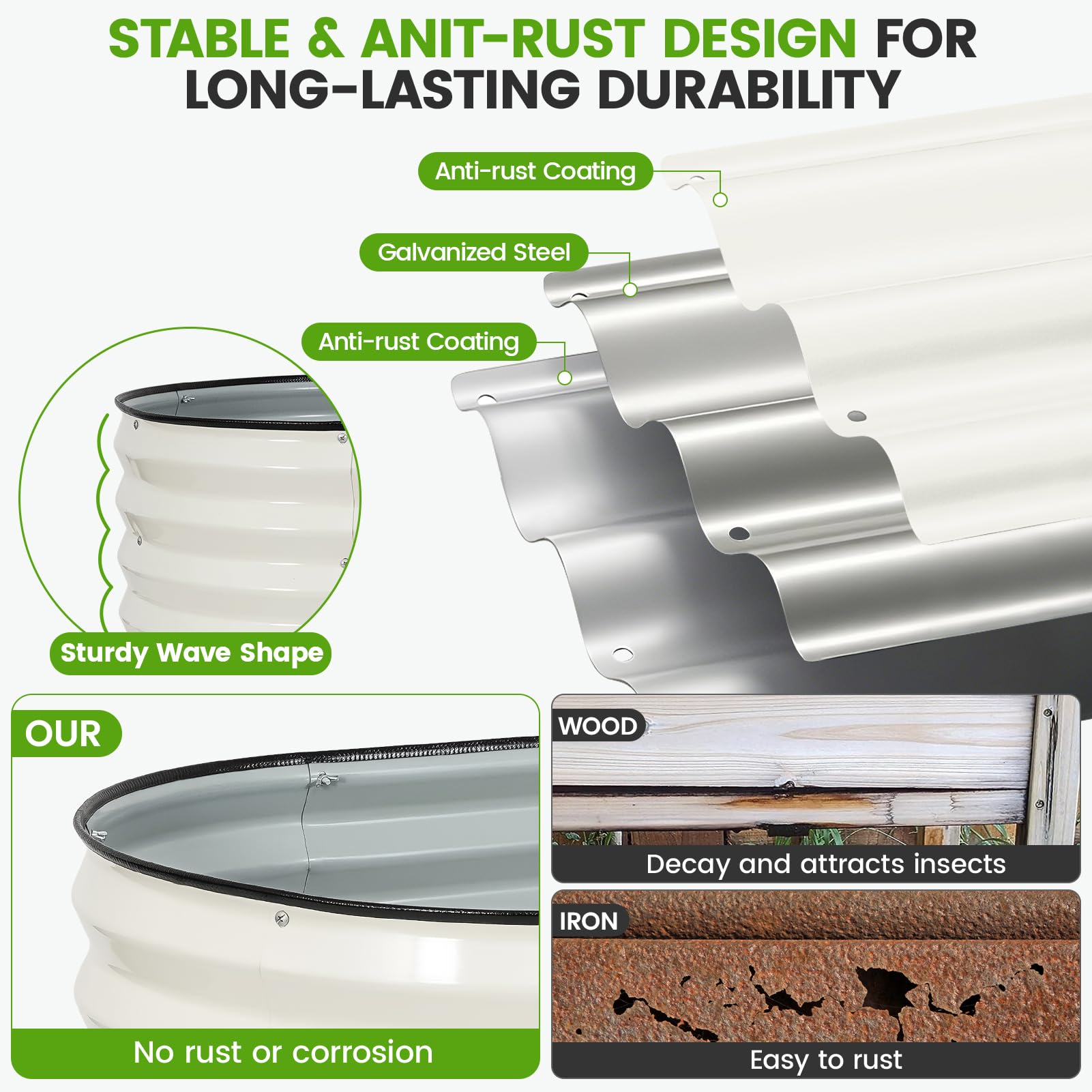 G GOOD GAIN anti corrosion galvanized steel resists rust in all weather
