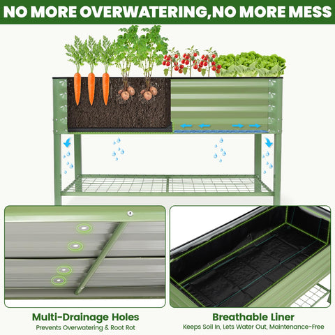 G GOOD GAIN breathable liner fits inside for better drainage.