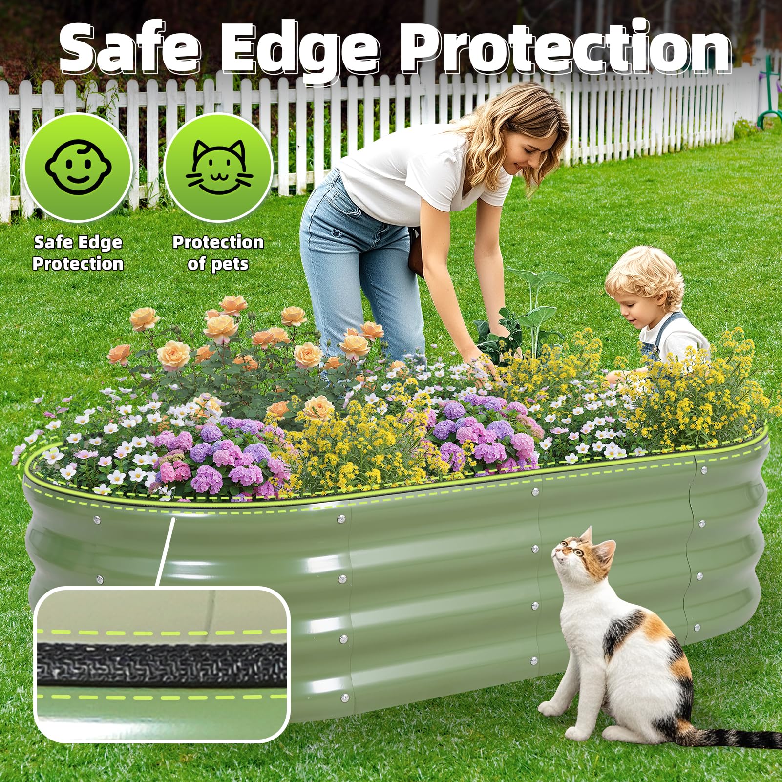 G GOOD GAIN durable anti-rust construction endures sun and rain for years.