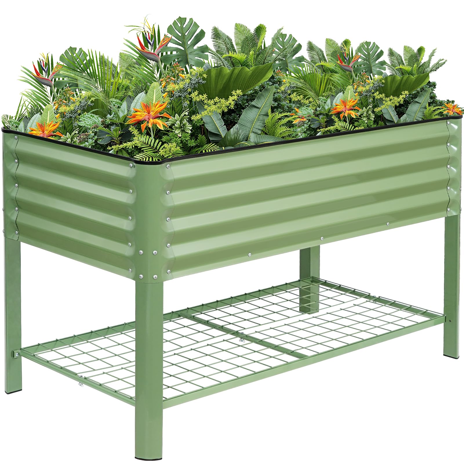 G GOOD GAIN elevated bed legs provide stable support for outdoor gardening.