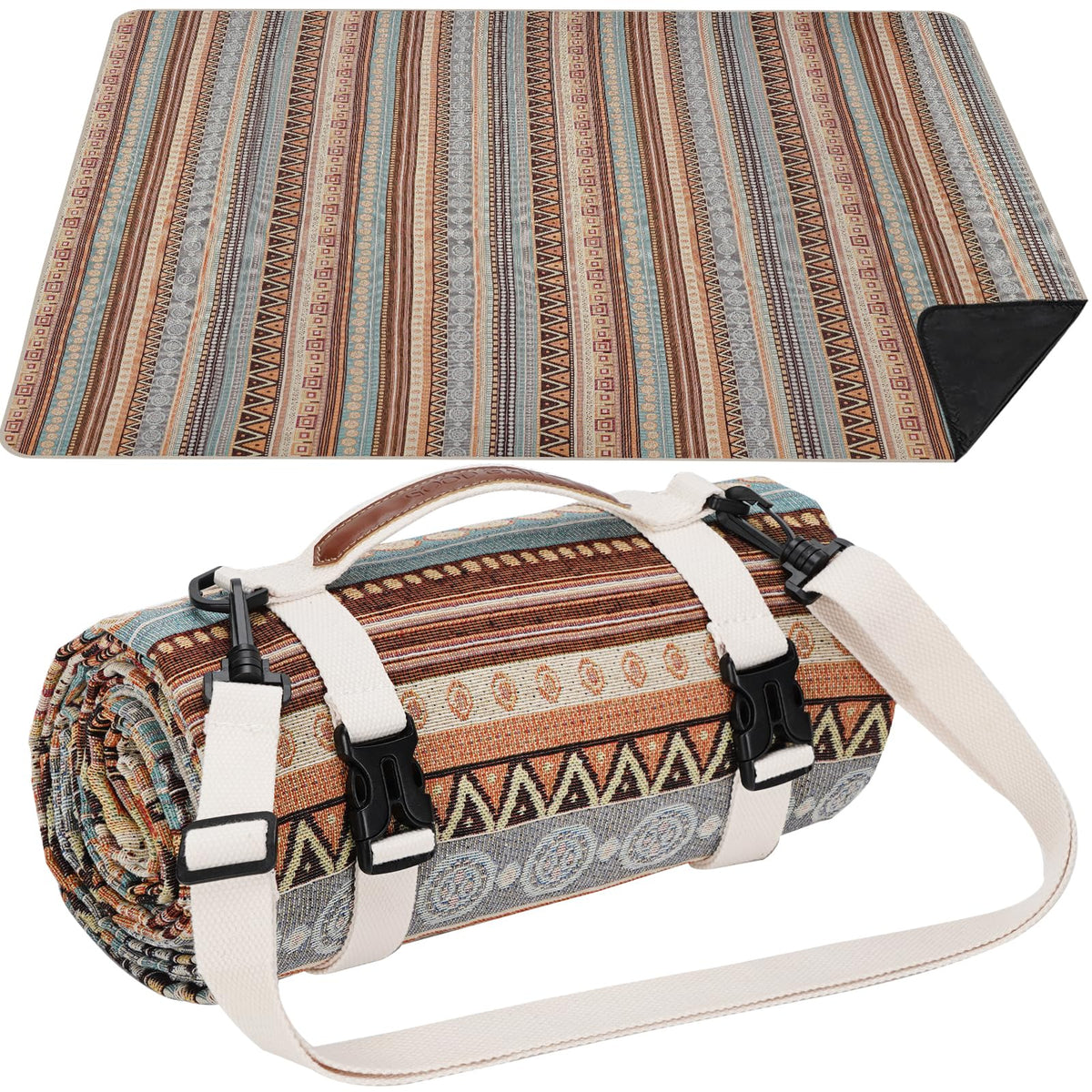 G GOOD GAIN extra-large blanket folded compactly for travel.