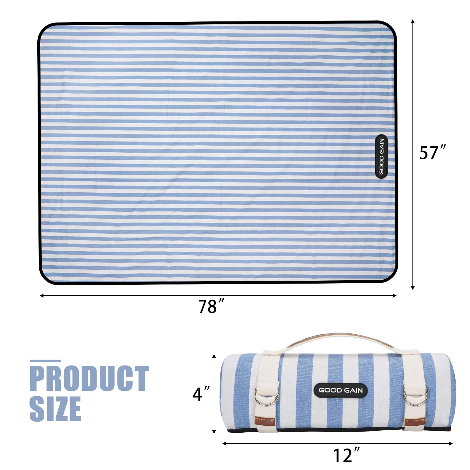 Lightweight G GOOD GAIN blanket at one point eight pounds for easy carrying
