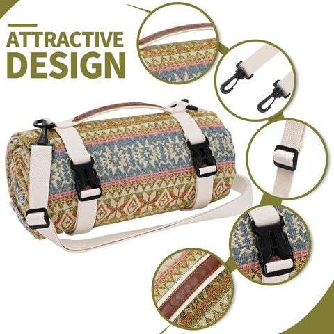 G GOOD GAIN picnic blanket sandproof-back keeps sand out during beach days.