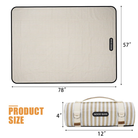 G GOOD GAIN large unfolded size 78 by 57 inches for family picnics