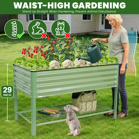 G GOOD GAIN sturdy crossbeams keep the frame level under heavy soil.