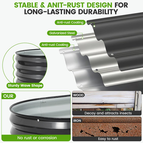 G GOOD GAIN top-edge rubber strip adds safety during assembly.