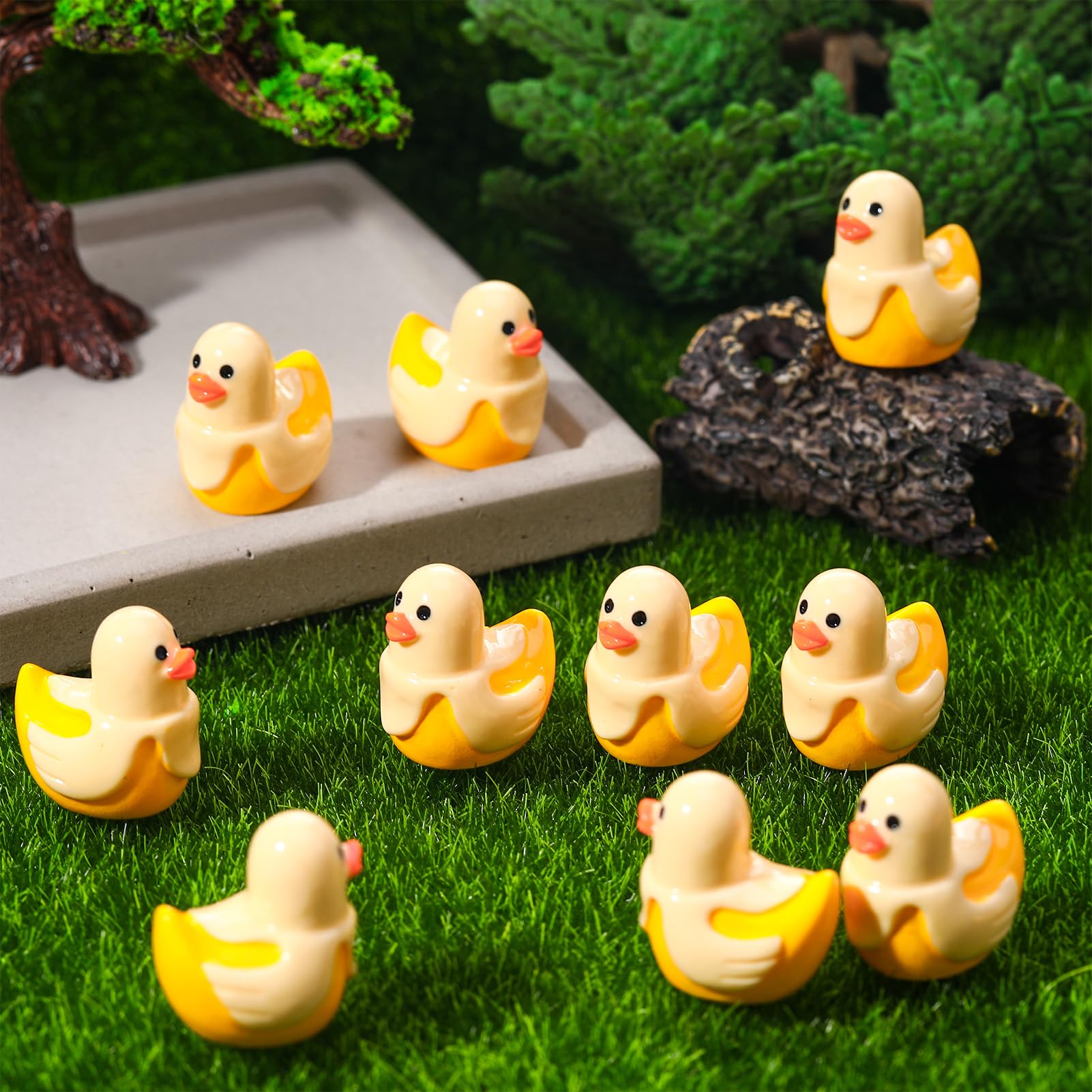 GGSTDDUP banana duck dollhouse decoration for whimsical mini scenes.