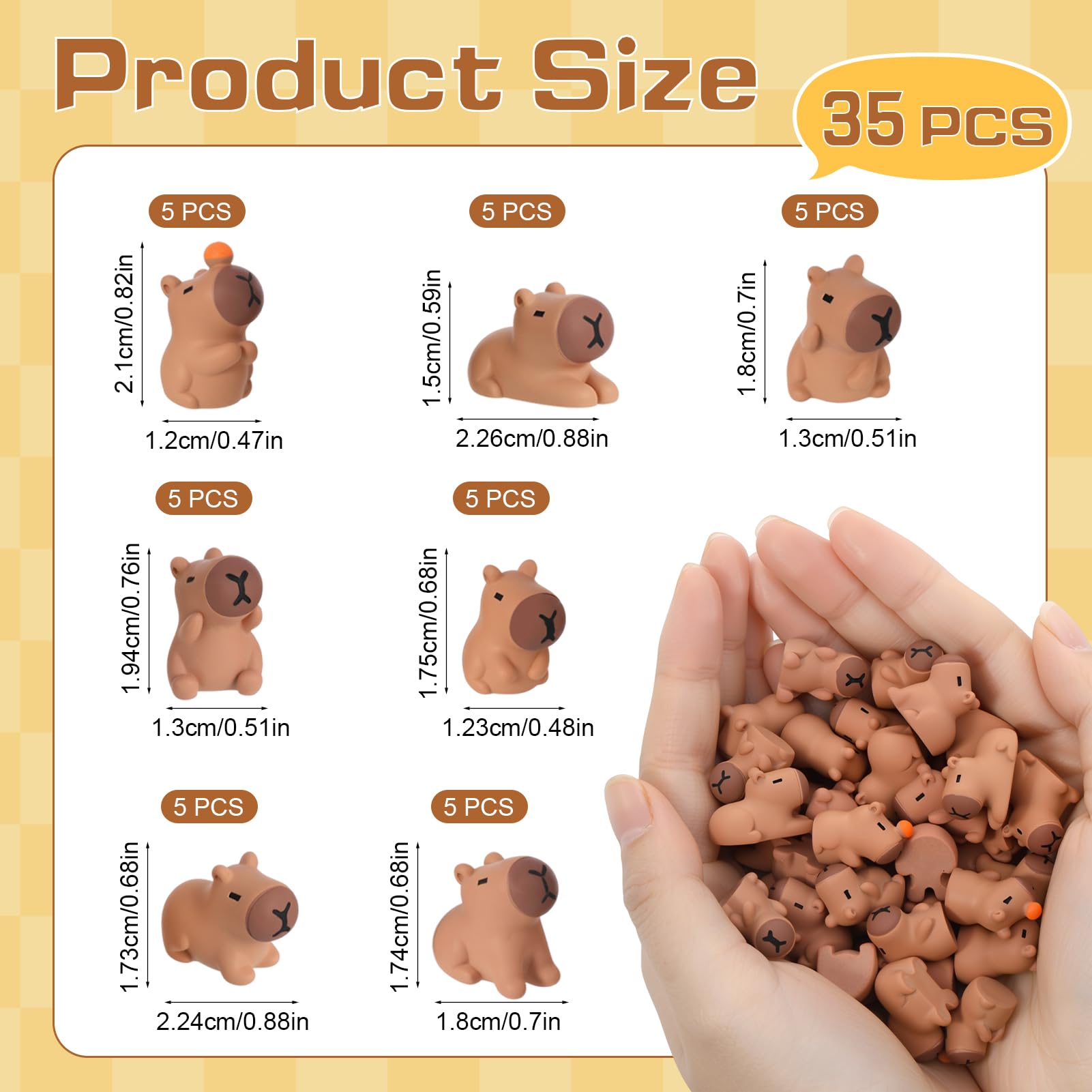 GGSTDDUP capybara mini style-2 figurine ideal for terrariums and desktop decor