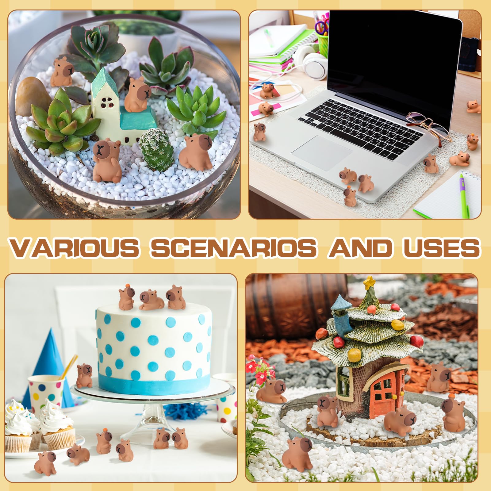 GGSTDDUP capybara mini style-5 figurine for miniature landscapes and gifts