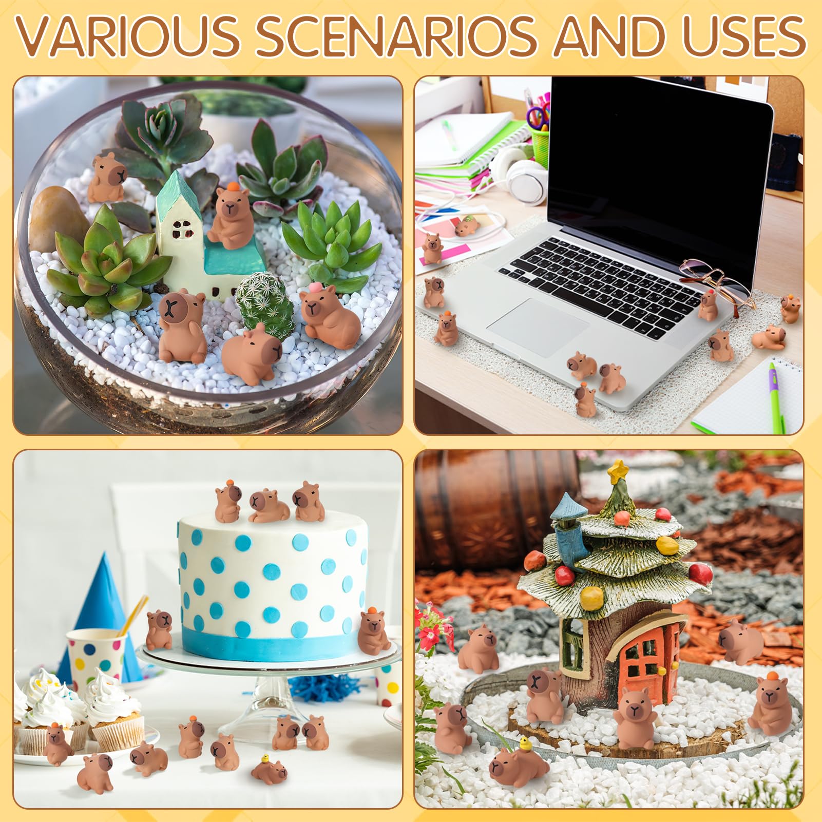 GGSTDDUP capybara miniatures as party centerpieces bring whimsical charm.