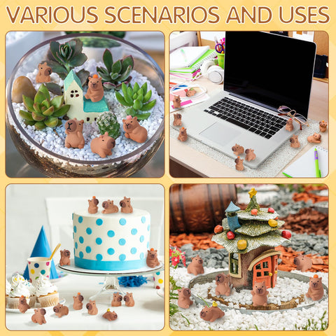 GGSTDDUP capybara miniatures as party centerpieces bring whimsical charm.