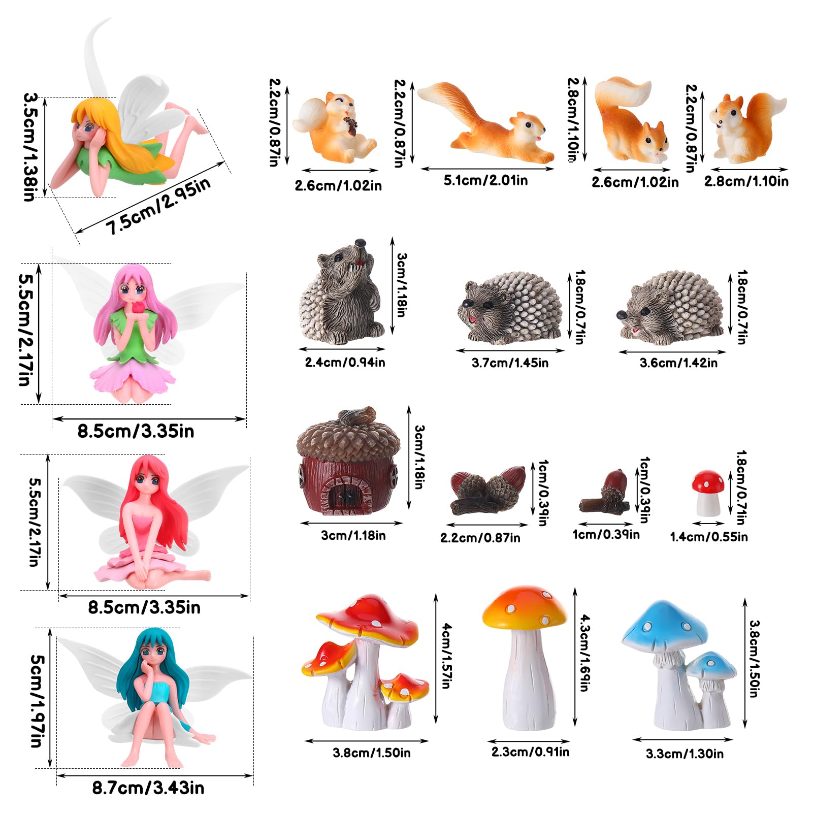 GGSTDDUP complete 20-piece set ideal for terrariums and dollhouses.