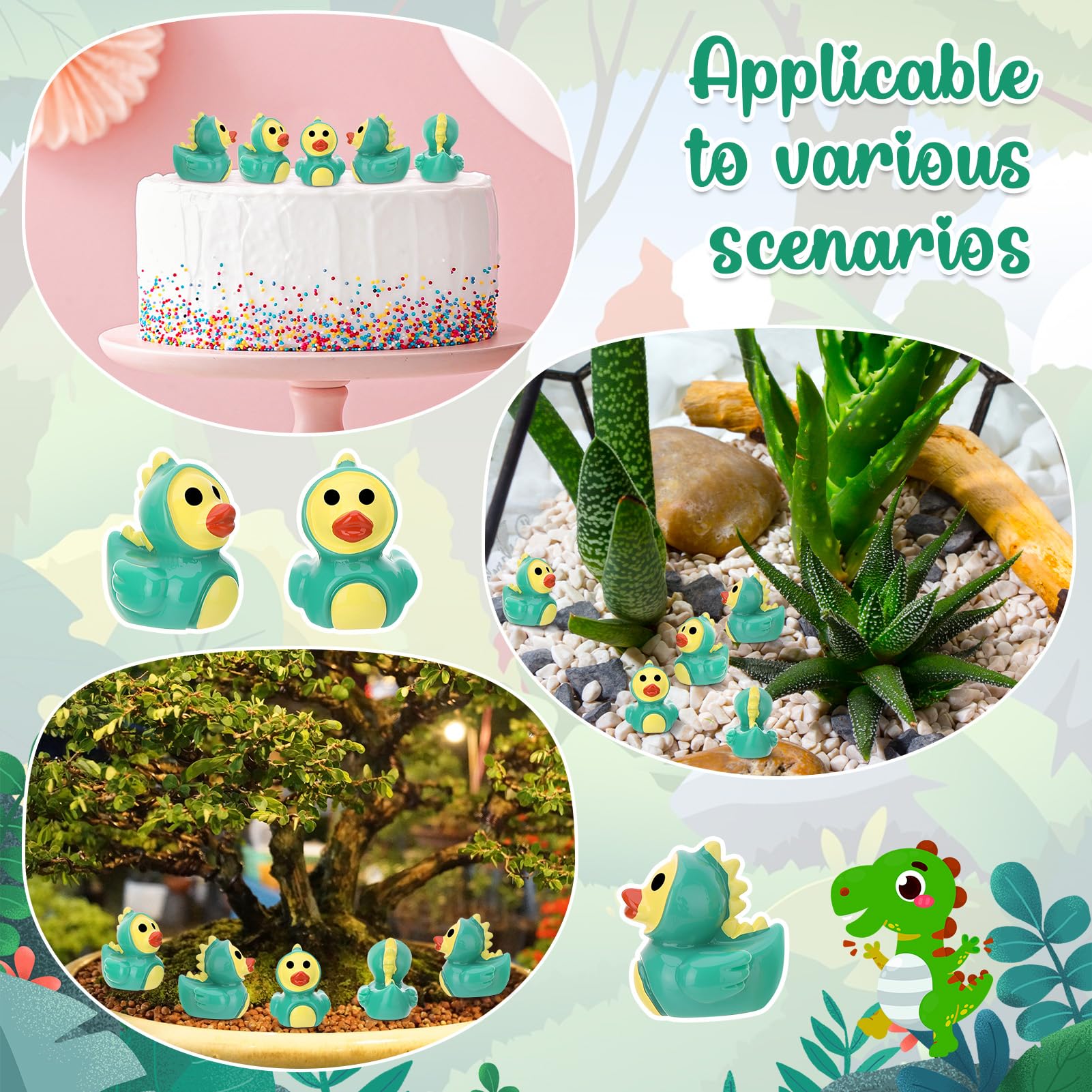 GGSTDDUP dinosaur ducks aquarium decoration adds charm to tanks.