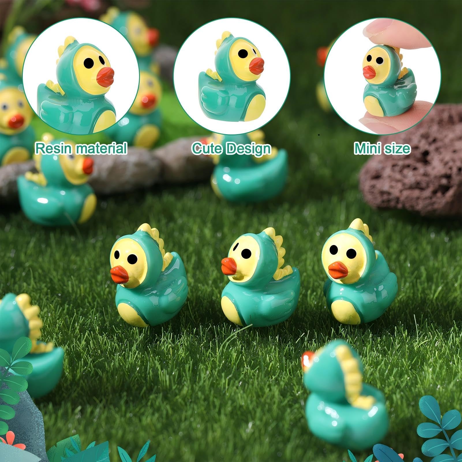 GGSTDDUP dinosaur ducks side view shows compact size for miniature landscapes.
