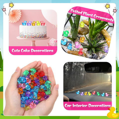 GGSTDDUP multicolor ducks brighten fairy gardens and windowsill displays.
