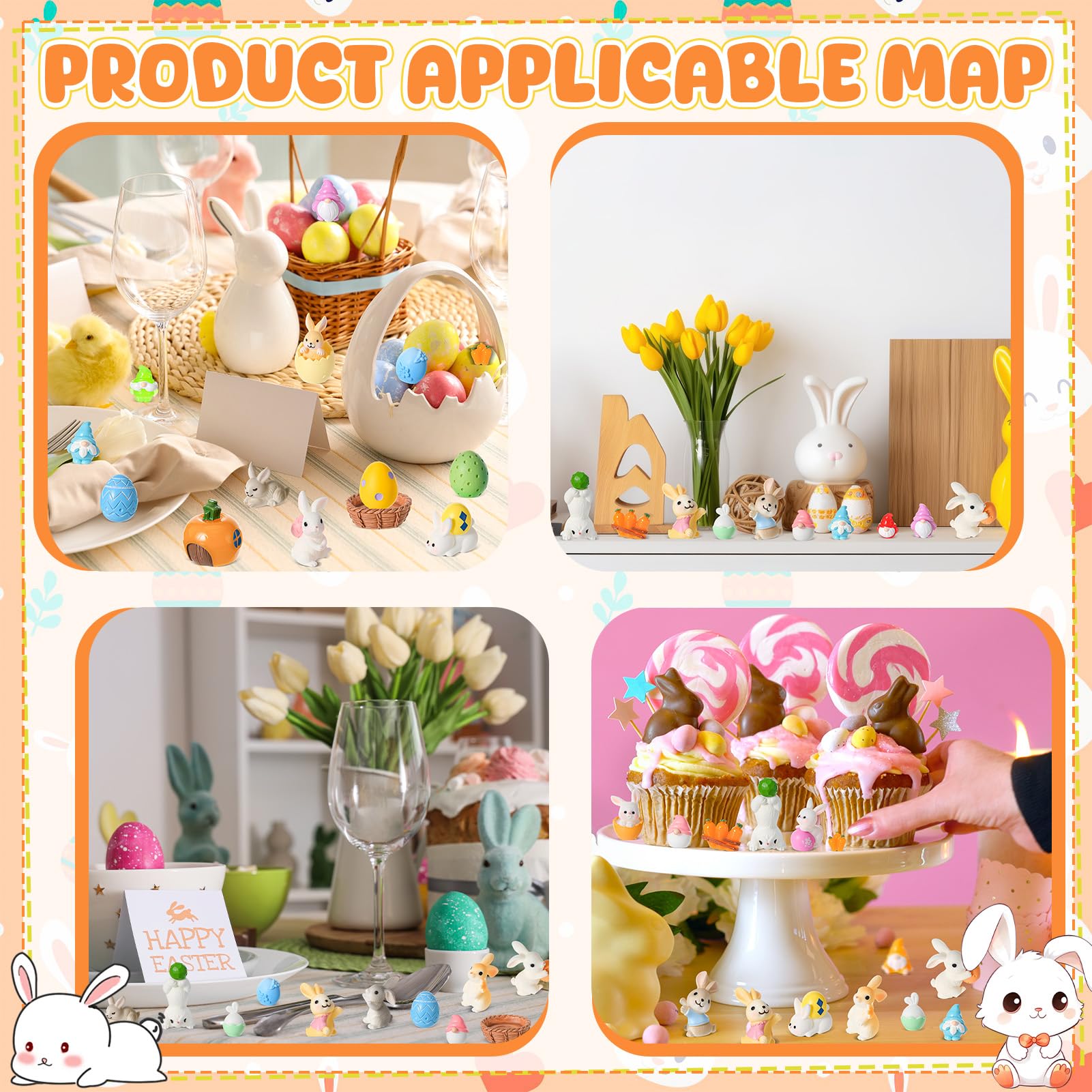 GGSTDDUP Easter eggs figurine brings playful color to centerpieces
