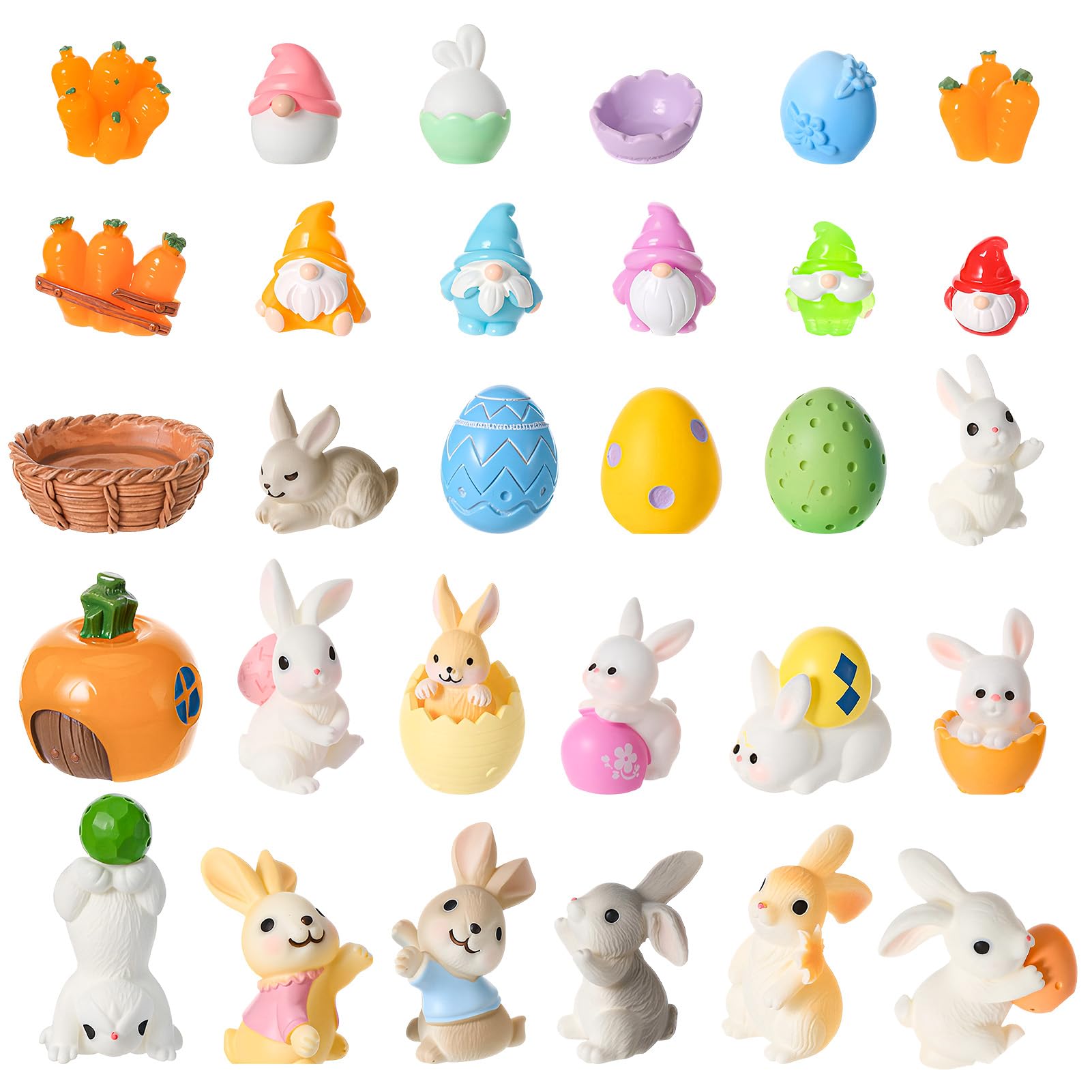 GGSTDDUP Easter mini rabbit figurine for spring decor and fairy garden charm