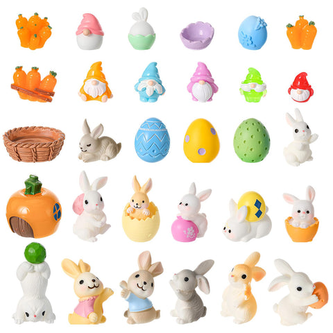GGSTDDUP Easter mini rabbit figurine for spring decor and fairy garden charm