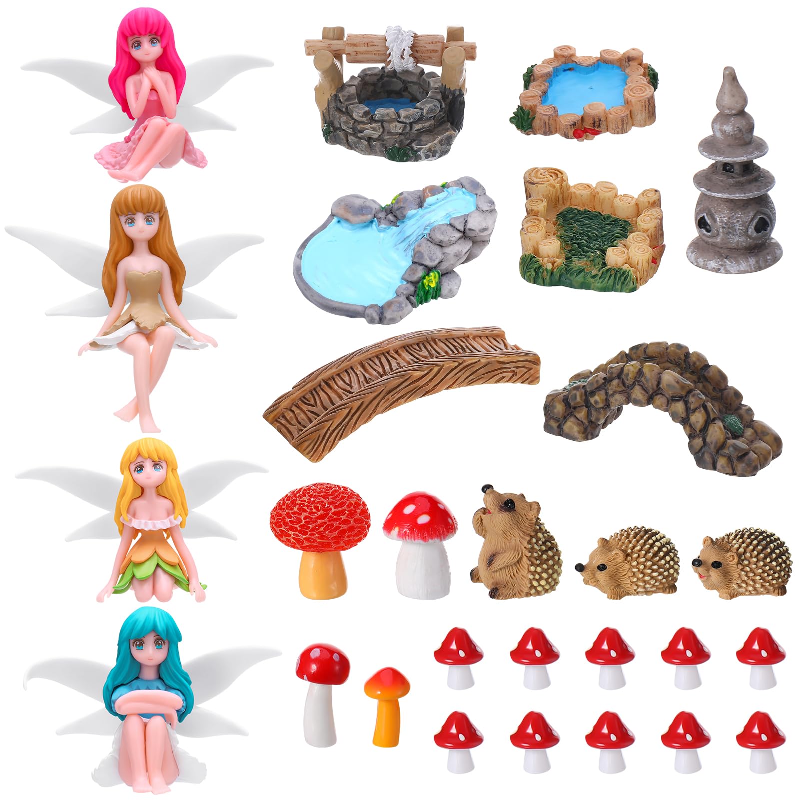 GGSTDDUP fairy figures ideal for terrariums and decorative mini landscapes.