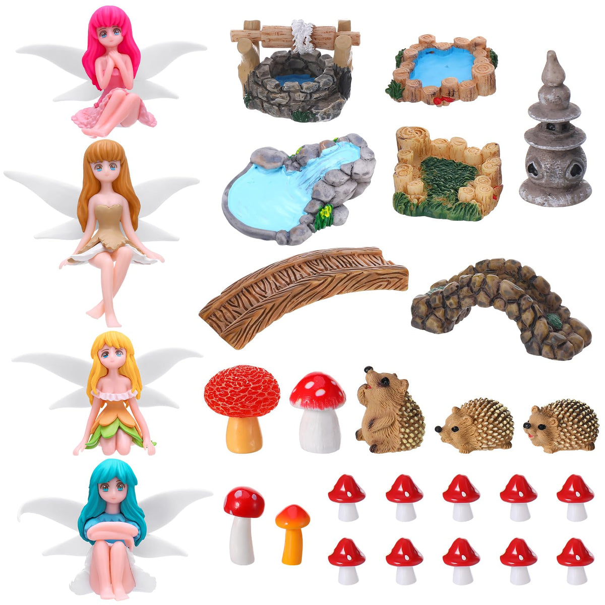 GGSTDDUP fairy figures ideal for terrariums and decorative mini landscapes.