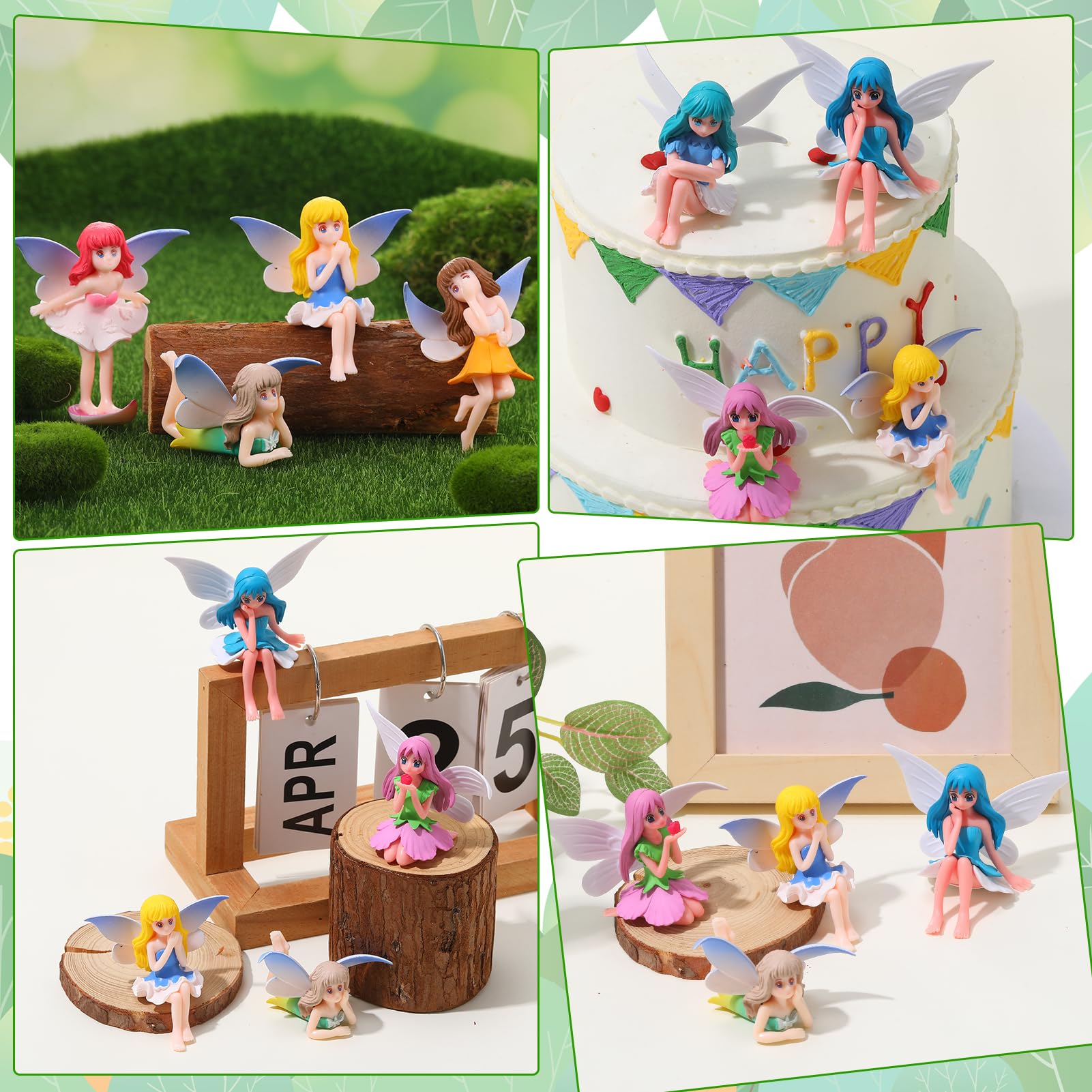 GGSTDDUP 3D hand-painted garden fairy for moss landscapes
