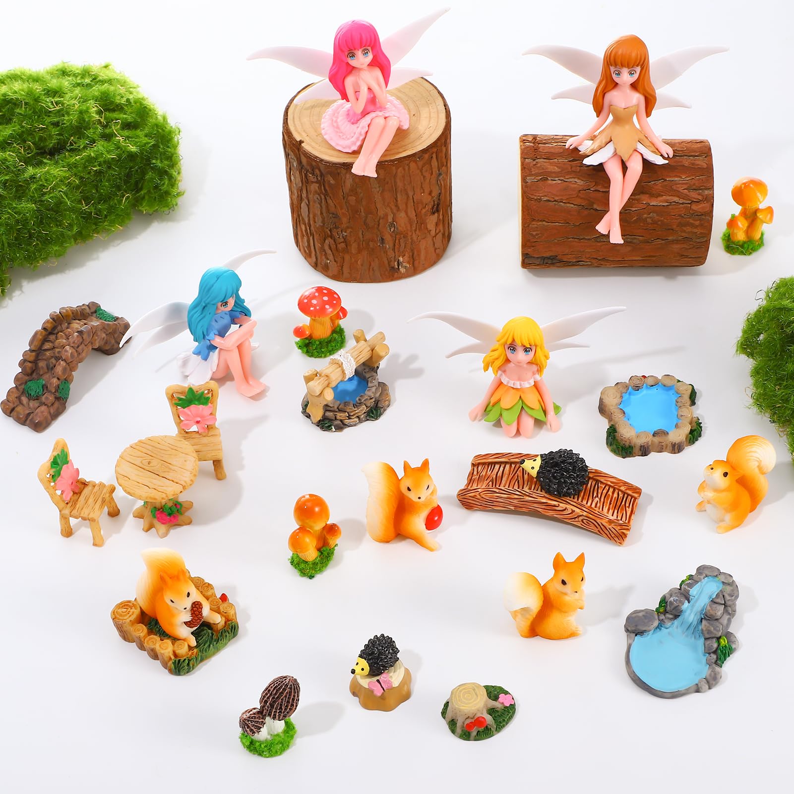 GGSTDDUP squirrel figures add lively woodland charm to planters or terrariums.