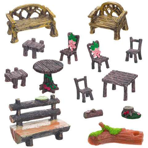 GGSTDDUP 14-piece fairy garden set for enchanting outdoor displays
