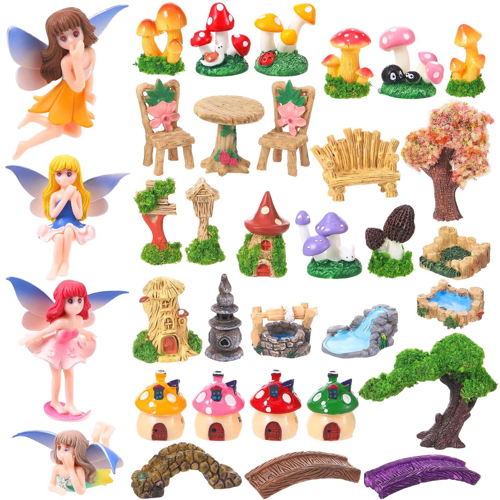 GGSTDDUP fairy garden figures set for outdoor and indoor displays