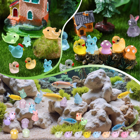 GGSTDDUP glow frog figures for terrariums and ponds at night