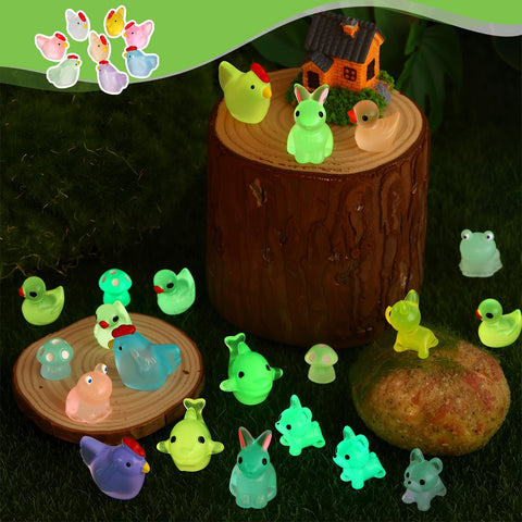 GGSTDDUP glow mini chicken figures for tiny diorama uses