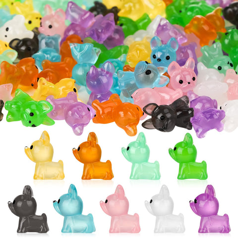GGSTDDUP glow mini dog figures illuminate shelves for playful display