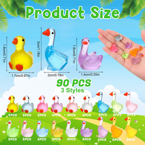 GGSTDDUP glow-in-the-dark goose figurines add whimsy to evenings.