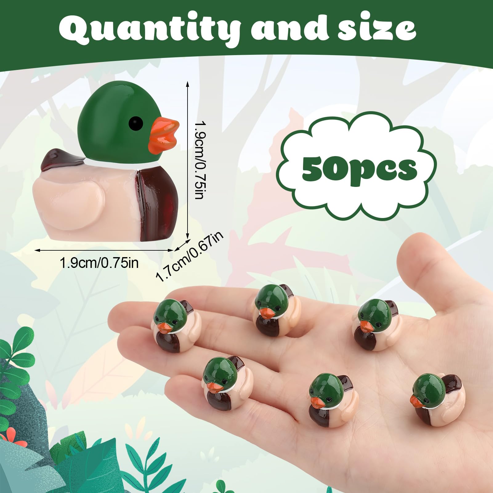 GGSTDDUP Resin mallard ducks close-up showing vibrant colors and details.