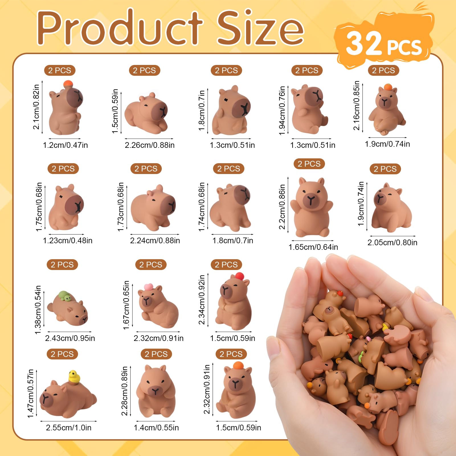 GGSTDDUP resin capybara close-up: vivid textures ideal for detailed mini displays.