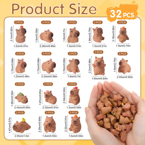 GGSTDDUP resin capybara close-up: vivid textures ideal for detailed mini displays.