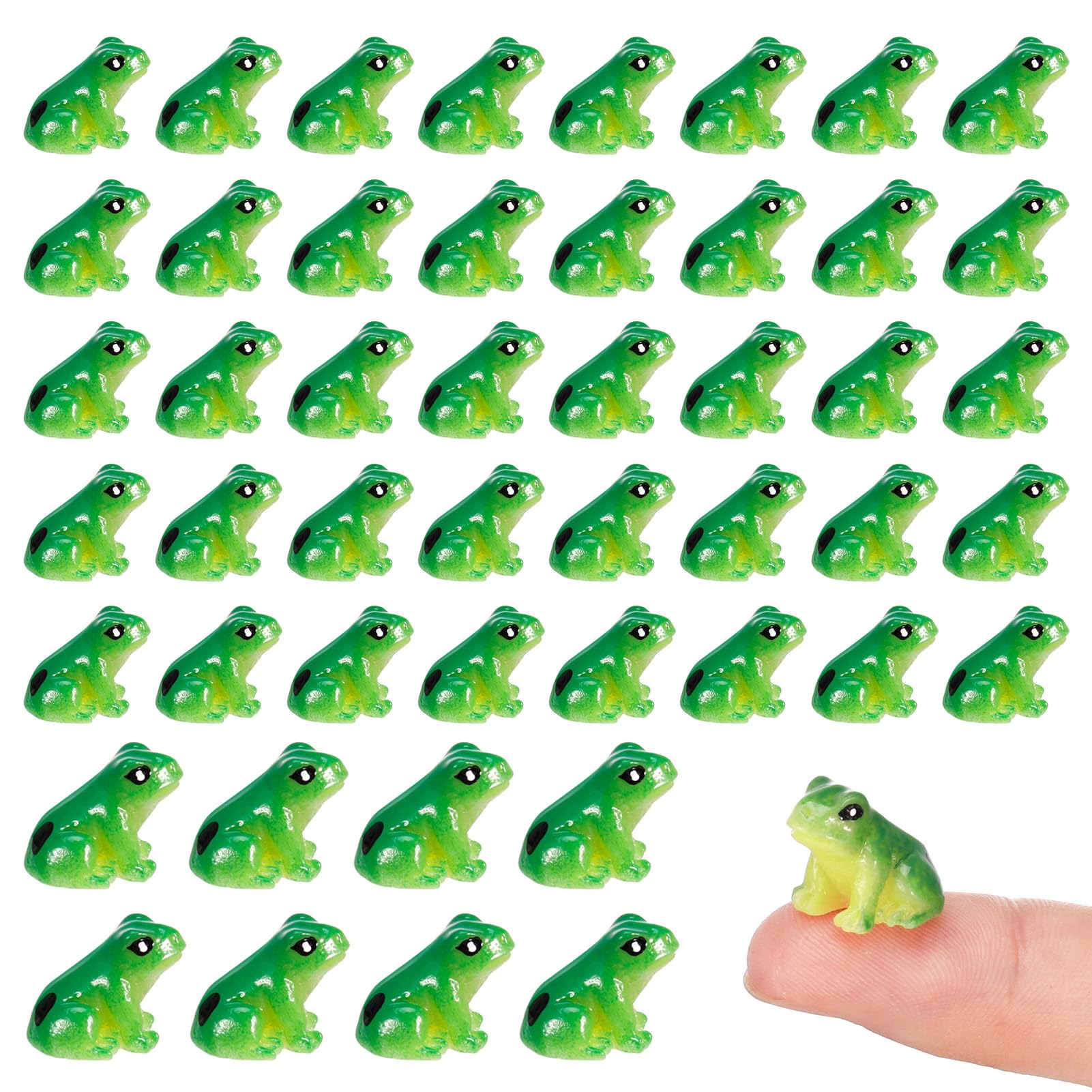 GGSTDDUP mini frogs green collection for garden decor and dollhouse scenes.