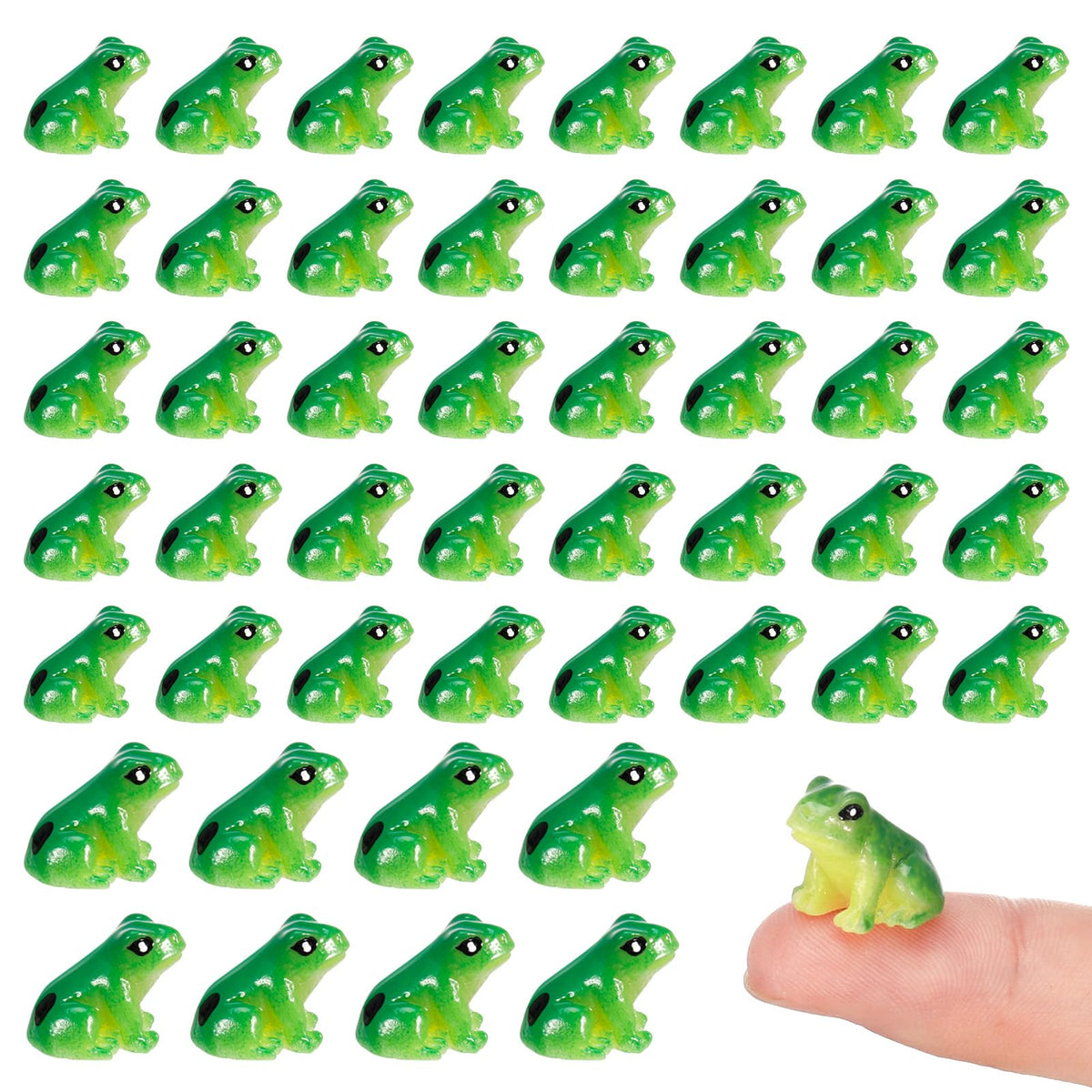 GGSTDDUP mini frogs green collection for garden decor and dollhouse scenes.