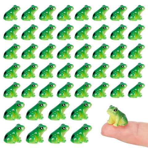 GGSTDDUP mini frogs green collection for garden decor and dollhouse scenes.