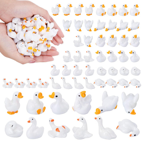 GGSTDDUP mini resin goose figurine style 01 for desk decor and DIY crafts.
