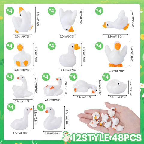 GGSTDDUP mini resin goose figurine style 02 adds whimsy to shelves.
