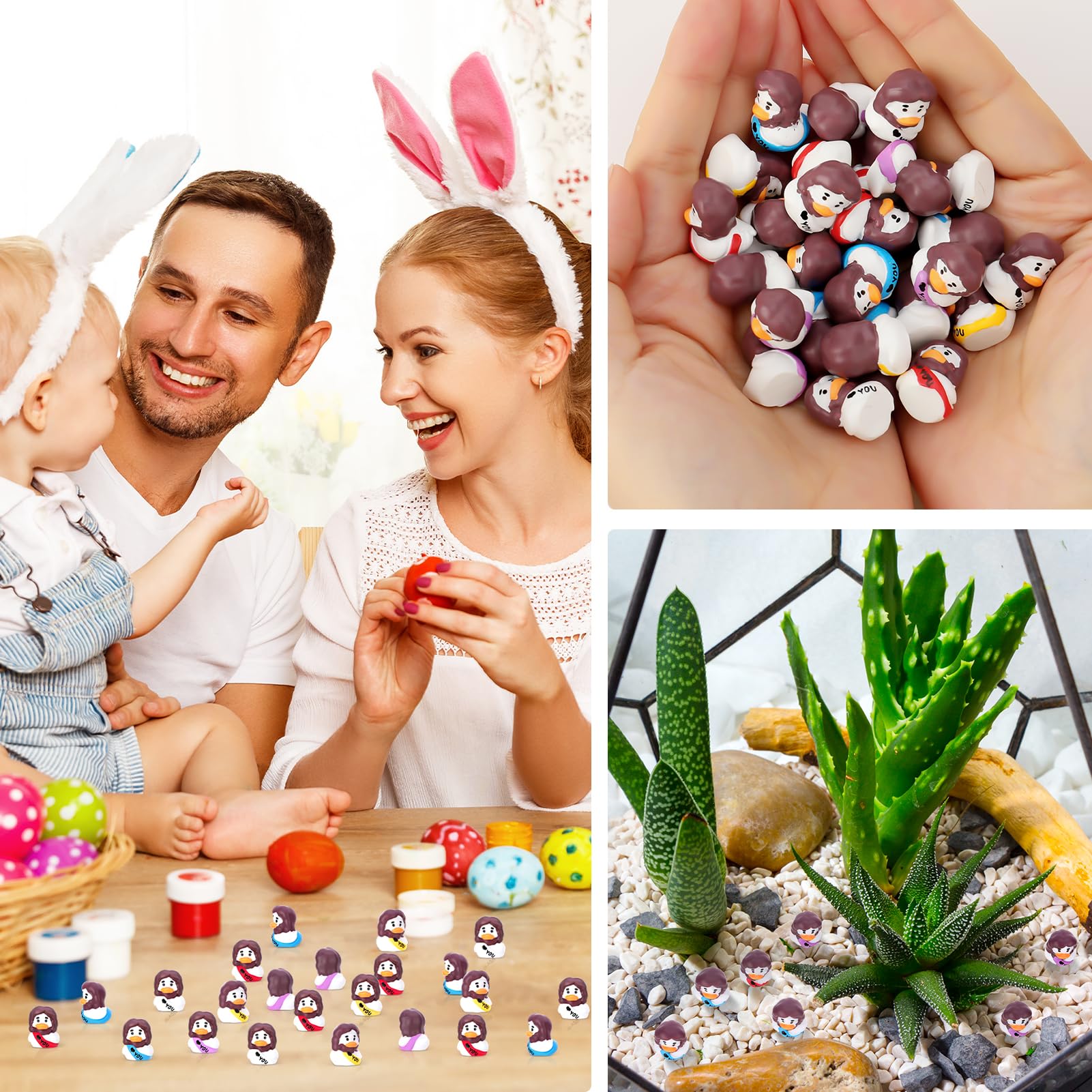 GGSTDDUP multicolor pack, versatile Jesus duck decorations for DIY.