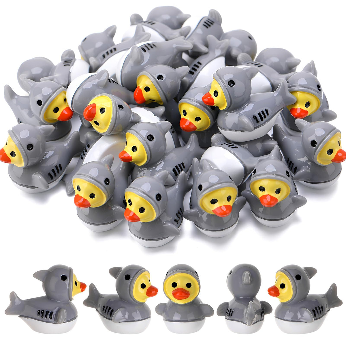 GGSTDDUP mini shark resin duck close-up for party favors and playful decor