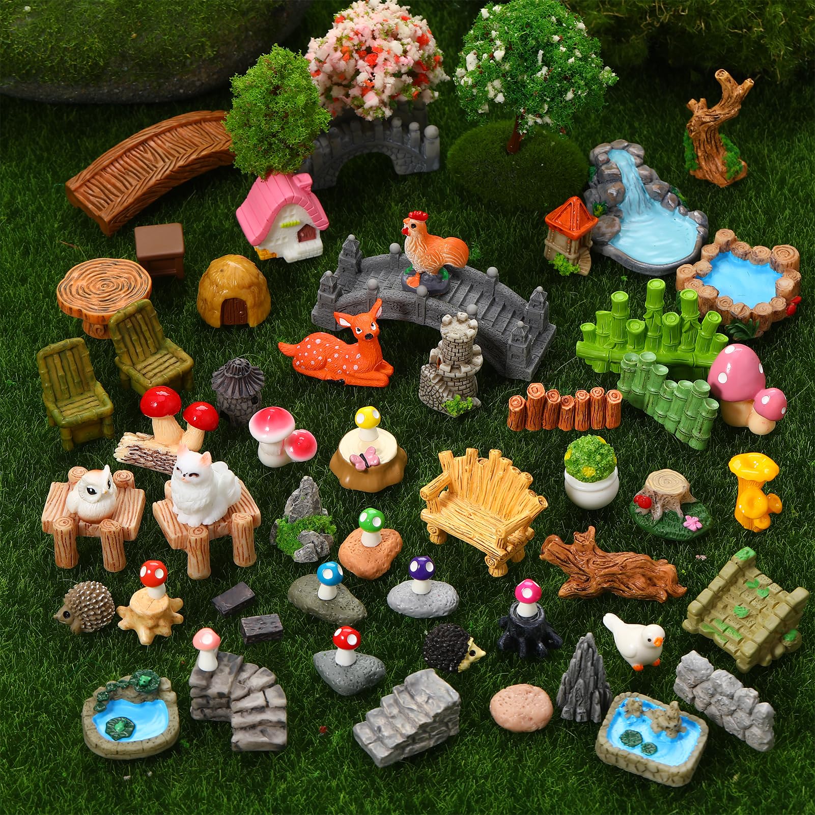 GGSTDDUP miniature garden accessories kit for DIY decorating