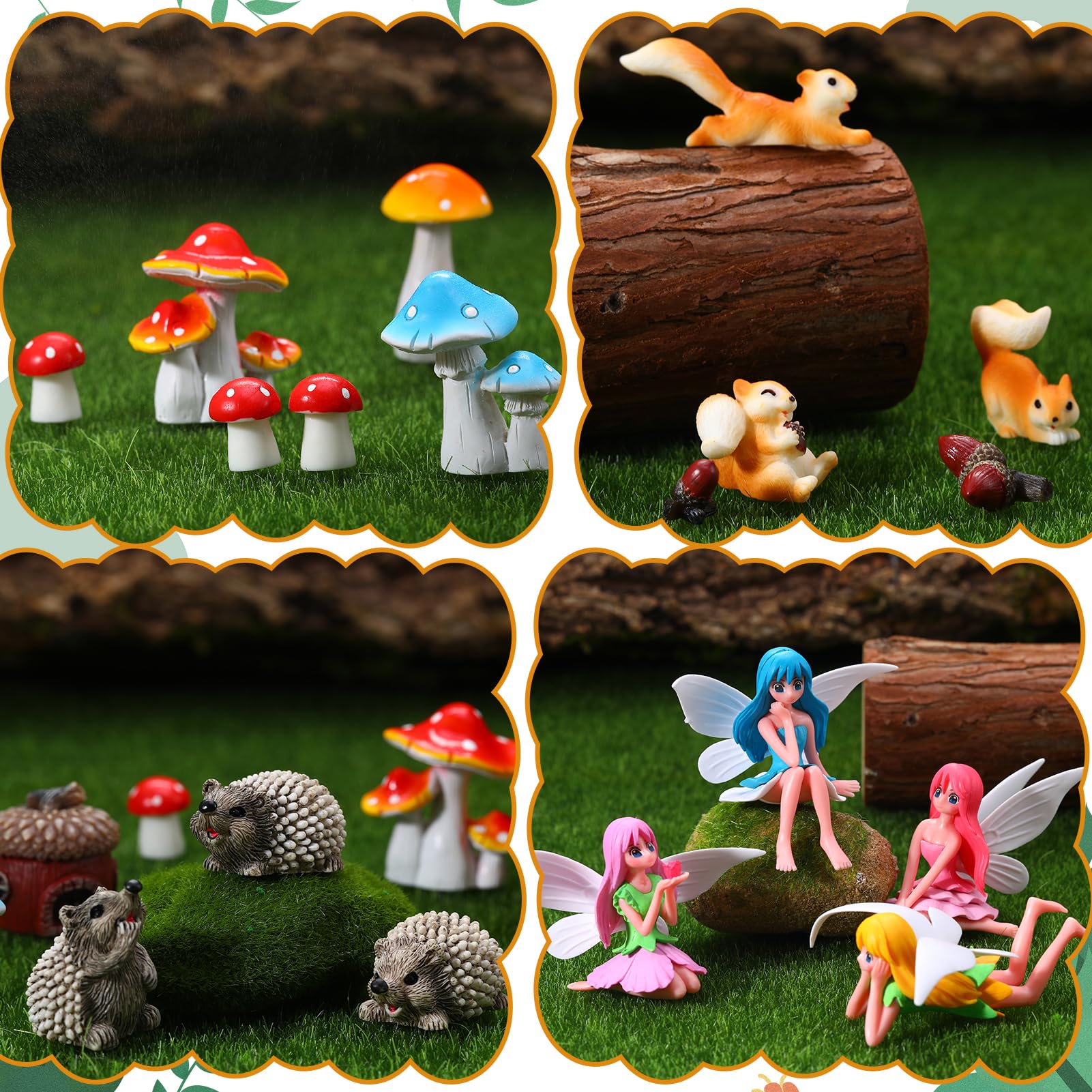 GGSTDDUP miniature squirrels figures add whimsy to planters and dollhouses.