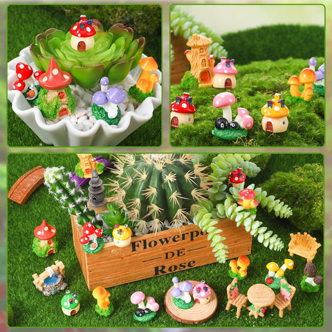 GGSTDDUP mushroom ornaments brighten pots and landscapes
