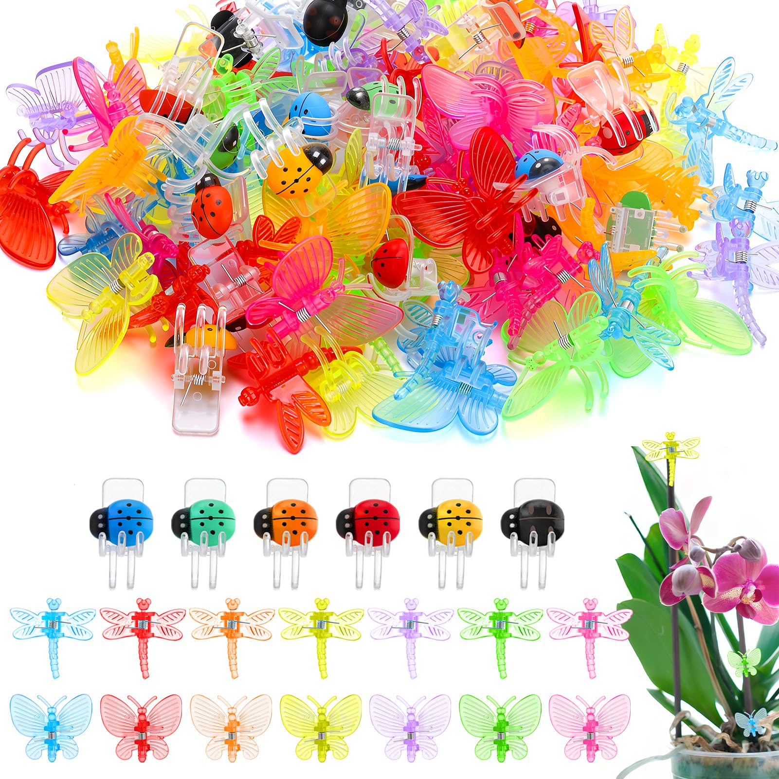 GGSTDDUP orchid clips trellis-use design secures delicate stems