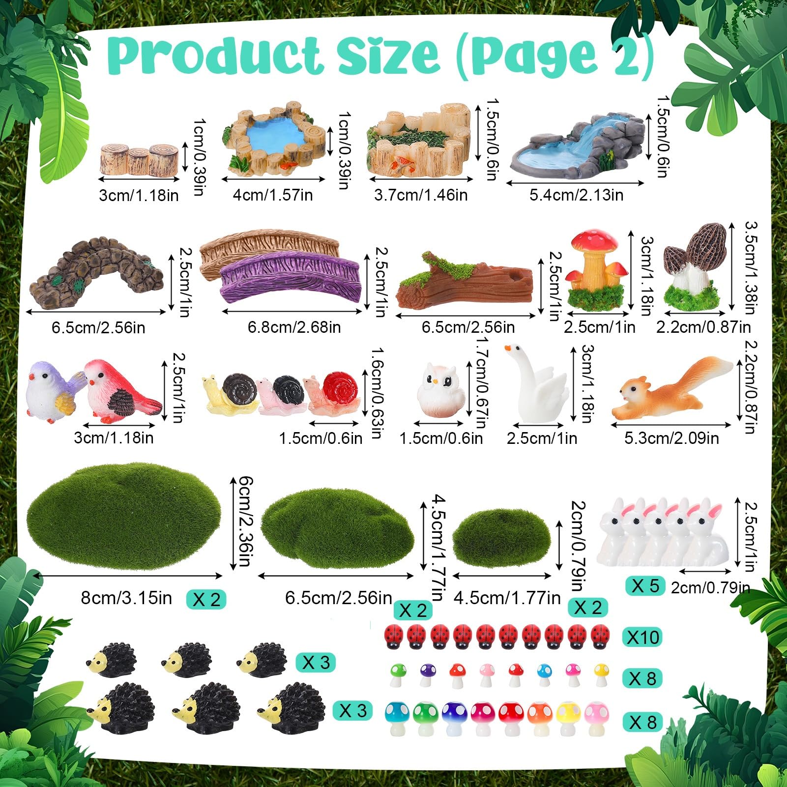 GGSTDDUP resin bridges and ponds enhance small world scenes.