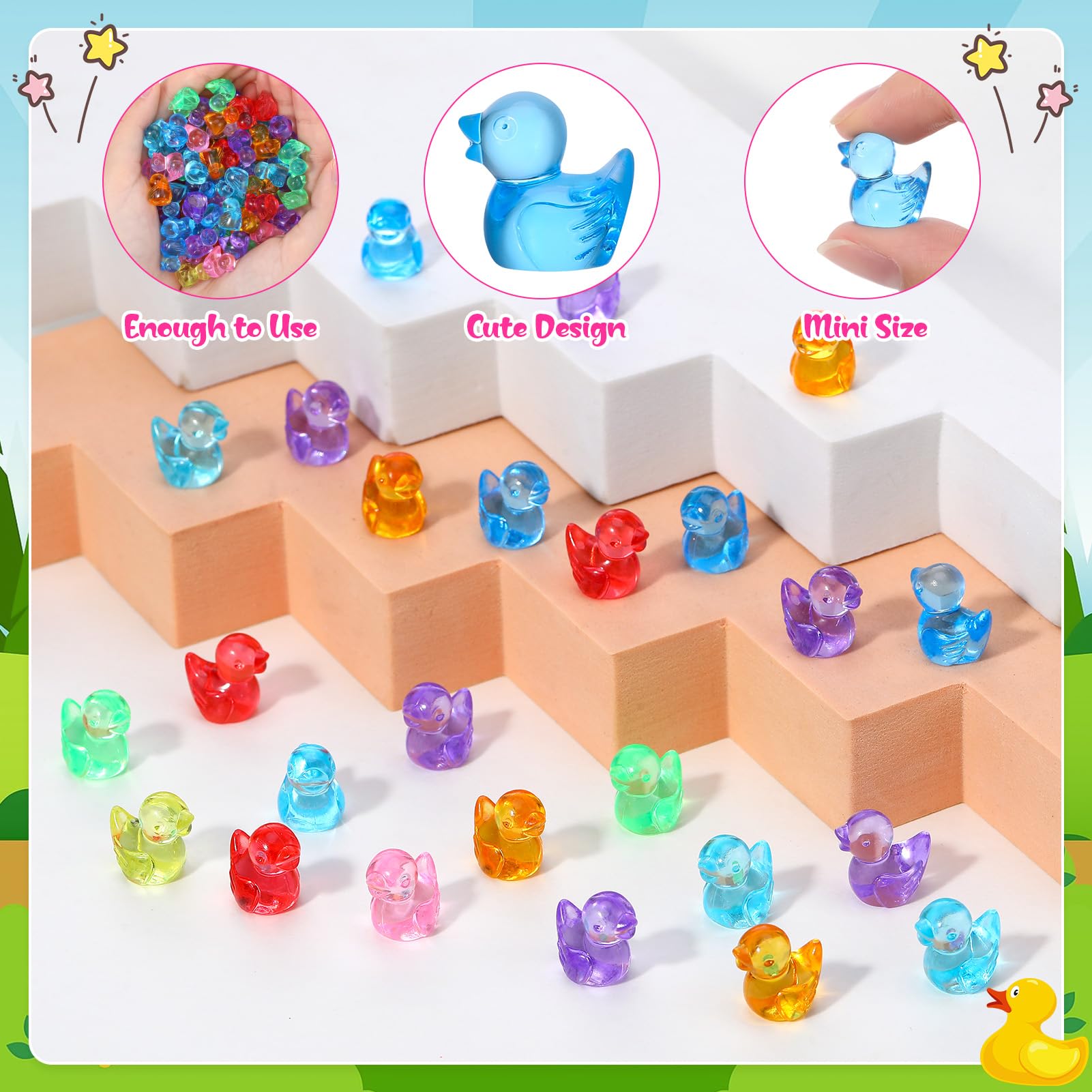 GGSTDDUP resin ducks with detailed features add charm to miniature landscapes.