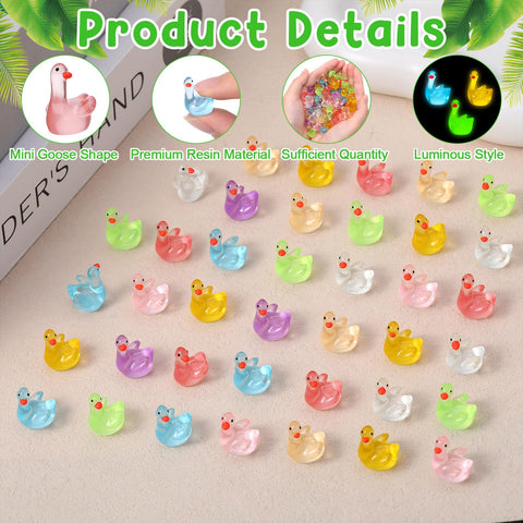 GGSTDDUP resin mini geese are lightweight and waterproof for versatile indoor use.